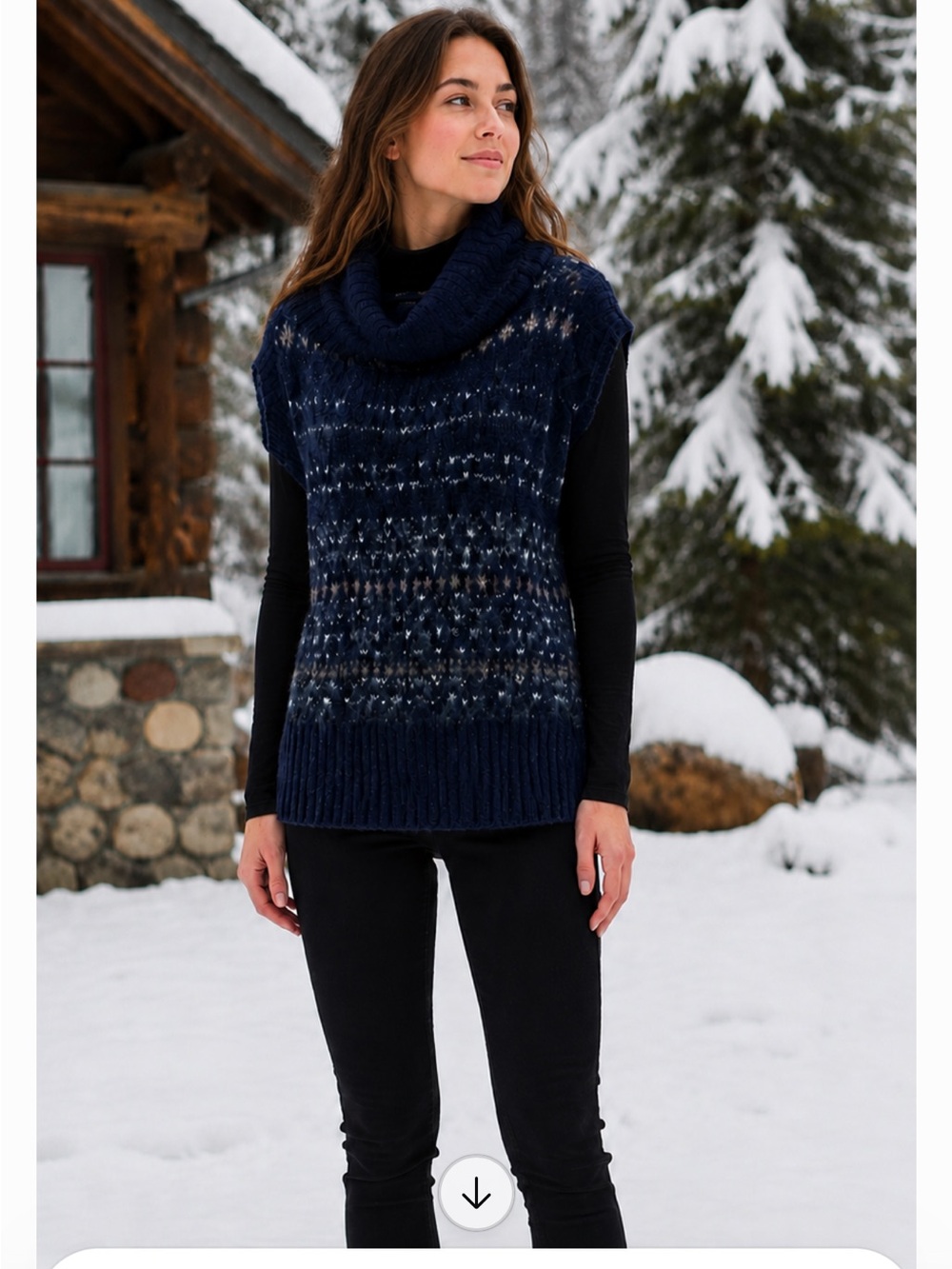 Free People Cowl Neck Sleeveless Oversized Sweater